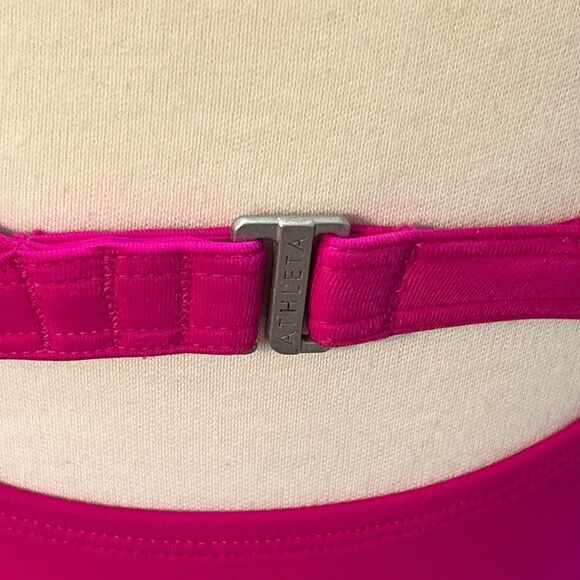 Athleta High Neck Bra Cup Loop Tankini Top Clematis 34D/DD - Picture 6 of 10